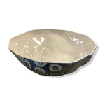 $494 Jamie Young Co. Blue Block Print Ceramic Centerpiece Serving Bowl.. Fixed Price $118.78.