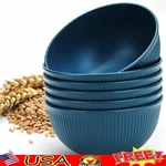 Unbreakable Wheat Straw Cereal Bowls Set Of 6 Camping Travel Dishwasher Safe New. Fixed Price $12.56.