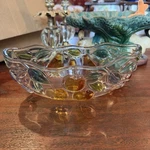 Mikasa Garden Harvest Glass Oval Serving Bowl 10 3/4 Embossed Fruit. Fixed Price $19.99.