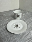 Celebrity Fine China Nocturne Footed Tea Cup And Saucer Set 5360TC-2. Fixed Price $18.93.