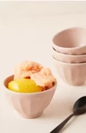 Anthropologie Mini Shiny Latte Bowls Set Of 4- Kraft Paper Pink Blush New Box. Fixed Price $23.94.