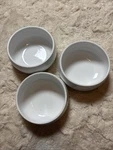 Crate & Barrel White 4.5 All Purpose Soup Cereal Fruit Porcelain Bowls Set Of 3. Fixed Price $17.97.
