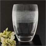 World Gifts Geometric Deep Sandblasted Crystal Vase For Home Decor - 12 Inch. Fixed Price $175.99.