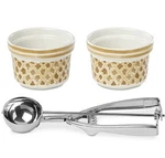 Kate Spade All In Good Taste Ice Cream Gift Set Of 2 Bowls Plus Scoop Lenox New. Fixed Price $46.90.