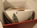 Lenox Balsam Lane 4-PIECE All-purpose Cereal Soup Bowl Set Christmas Pine Trees. Fixed Price $48.00.
