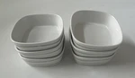 Ikea 365+ Susan Pryke #16597 Striped 4.5" Square Mini Bowls Set Of Mcm. Fixed Price $29.99.