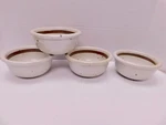 4 Dansk Blt Brown Stripe Round Soup Cereal Bowl 6 1/2" Nels Refsgaard Japan. Fixed Price $65.00.