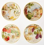 Certified International Piazzette 9.25 Soup/pasta Bowls, Assorted Designs, Set. Fixed Price $60.98.