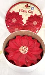 4 Boston Warehouse Trading Corp Poinsettia Luncheon Plate W/box Christmas B.. Fixed Price $25.99.