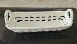 Bread Basket 14" Ceramic Woven Handles By Tabletops Gallery. Fixed Price $24.99.