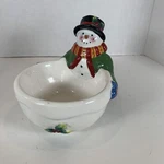 Vintage 2002 Susan Winget Boston Warehouse Ceramic Snowman Dip Bowl. Fixed Price $10.99.