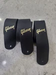 Three (3) Gibson Black Leather Guitar Straps Gold Logo Usa Excellent Condition. Fixed Price $65.00.