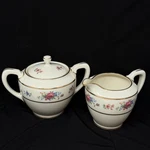 Lenox Rose J-300 Floral Sugar Bowl With Lid Creamer Set Exc Cond Replacement. Fixed Price $49.95.