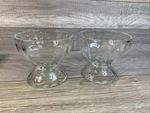 2 Vtg Libbey Glass Ice Cream Dessert Bowls Dishes Clear Paneled Design. Fixed Price $11.99.