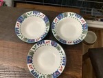 Vtg Rogregg Welcome Winter 4116 Stonewear Bowls 7.5 Dia Set Of 3. Fixed Price $20.00.