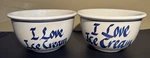 Pair Of Love Ice Cream Ceramic Bowls By Clay Design Great Condition. Fixed Price $12.99.