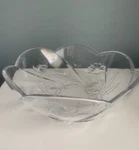 11 Savoir Vivre Sculptured Crystal Bowl California Poppies WY101/259 Cut Glass. Fixed Price $28.95.