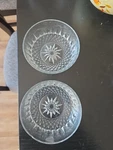 Vintage Arcoroc France Glass Bowl Featuring Diamond Cut Starburst Pattern.. Fixed Price $25.00.