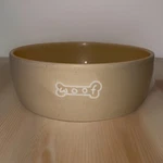 Pearhead Ceramic Woof Dog Bowl, Holds 3 Cups, Stoneware Food And Water Dish, Pet. Fixed Price $14.99.