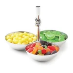 Helyx Three Bowl Snack Set With Knotted Handle By Mary Jurek Design. Fixed Price $190.00.
