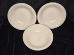 Set Of 3 Thailand JF050 White Soup Bowls With Light Blue Rim From The 1990S. Fixed Price $20.00.