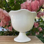 Portugal Matias Belo White Scalloped Footed Small Compote Bowl Ceramic. Fixed Price $19.00.