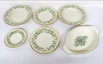 6 Misc. Pieces Lenox Holiday Pattern Bone China Incl. Double Handle Casserole. Fixed Price $35.00.