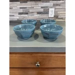 Set Of 4 Gibson Hometrends Alemany Stoneware Bowl, 6.2-INCH Diameter, Blue. Fixed Price $12.99.