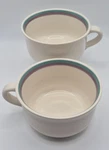 2 Pc Pfaltzgraff Juniper 4 " X Wide Soup Mug Bowl Set Euc. Fixed Price $28.00.