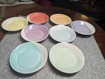 Royal Doulton 1815 Multi Bright Colored Petite Porcelain Dipping Trays Set. Fixed Price $68.80.