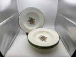 Set Of 4 Mikasa Holiday Season Rim Soup Bowls. Fixed Price $71.99.