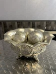 Ok Lighting Silver Color Fruit Bowl With Two Spheres.. Fixed Price $29.00.