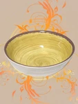 Carlisle Melamine Yellow Swirl Brown Edge 6" Mingle Bowl Fruit Nuts Candy New. Fixed Price $17.99.