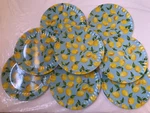 Fresh Lemons Melamine Plates By Max Studio - Set Of 8 Salad. Fixed Price $28.00.