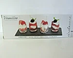 Circleware Versailles 9 Pc Collection Slate Tray 4 Glasses & Ceramic Spoons. Fixed Price $15.35.