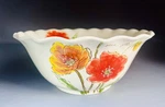 Maxcera Summer Mum Floral 12 Salad Serving Bowl - New!. Fixed Price $68.60.