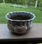 Antique Hand Hammered Etched Tinned Copper Bowl Ottoman Turkish Middle Eastern. Fixed Price $17.00.
