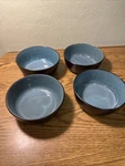 Pure Living Interior Design Soup/salad Bowls Blue Speckled 6.5"X2.5" Set Of 4. Fixed Price $29.99.
