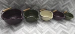 Vtg Wmg Ceramic Nesting Mixing Bowls Basket Design W/ Wood Handles & Spouts. Fixed Price $29.99.
