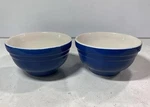 Set Of 2 Blue Stoneware Bowls Target Home Brand Microwave Dishwasher Safe. Fixed Price $11.24.