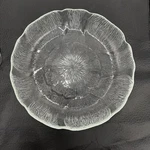 Vtg Arcoroc Fleur Clear Glass 8 Coupe Bowls Scalloped Floral Starburst (each). Fixed Price $5.00.