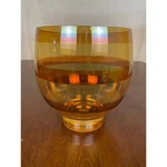 Crate & Barrel Luster Amber Iridescent Glass Bowl Made Spain 375-930 6 Inch. Fixed Price $19.50.