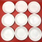 Corelle Corning White Winter Frost Pasta Bowl 8-1/2" Set Of 9 Euc. Fixed Price $54.95.