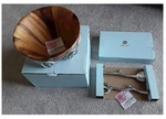 Arthur Court Acacia Wood Salad Bowl Antler Pattern Aluminum+matching Servers New. Fixed Price $160.00.