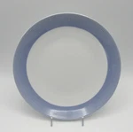 Pinstripe Blue By Crate & Barrel Coupe Salad Plate(s) Euc. Fixed Price $42.72.