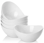 19 Ounces Ceramic Serving Bowls, Sturdy Porcelain White Oval Salad Stacka. Fixed Price $42.17.