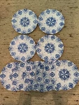 Le Cadeaux Moroccan Blue 24 Pc Set 12 Dinner Plates Salad. Fixed Price $199.00.