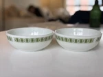 2 Pyrex Bowls 706 Darby Green Mcm 5.5" Rare Set Htf. Fixed Price $149.99.