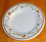 Set Of 2 Thanksgiving Fall Pumpkin Bowl White Orange Green Melamine Wmg. Fixed Price $6.99.