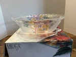 Mikasa Chablis Crystal Serving Bowl, Fruit And Floral Motif Original Box. Fixed Price $12.50.